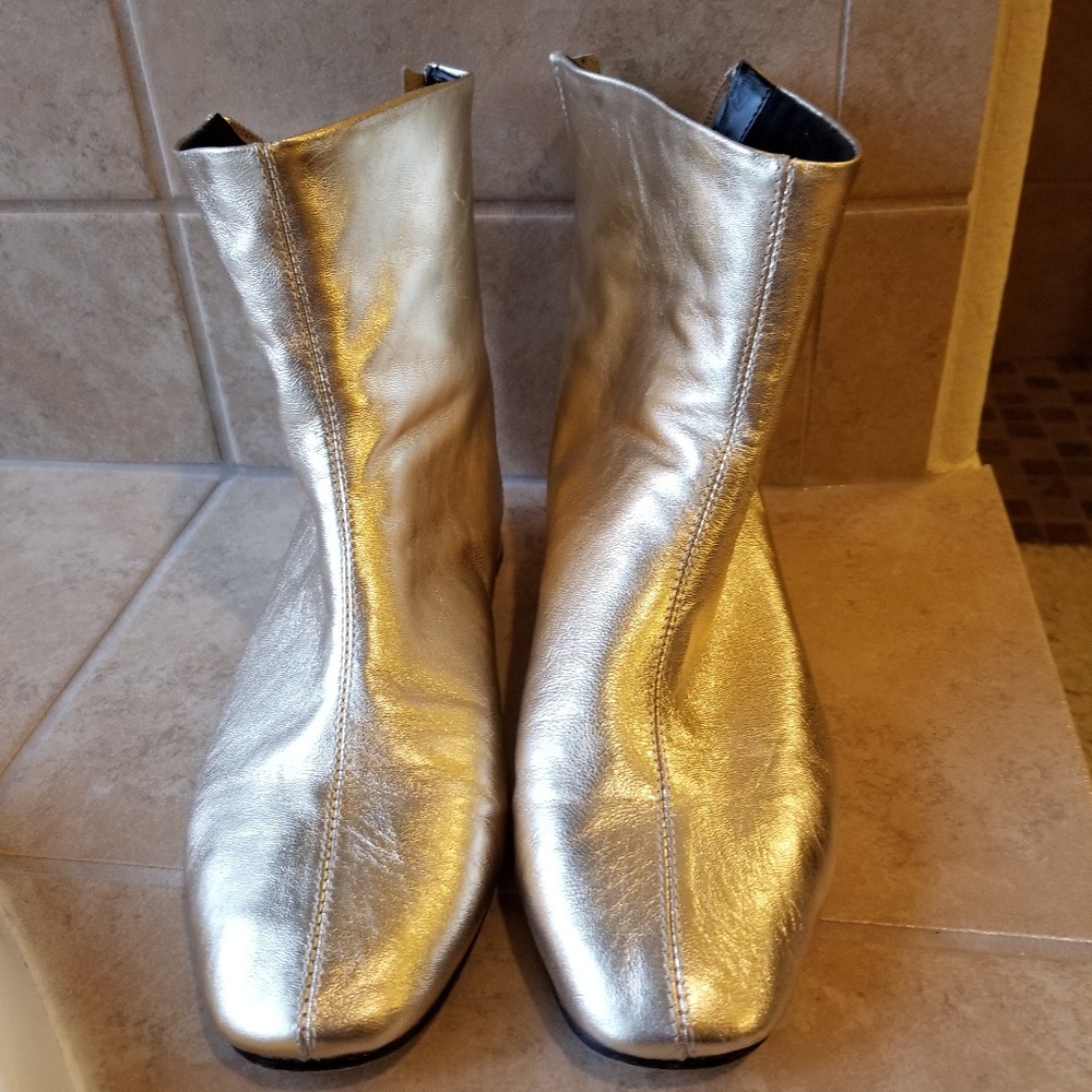 Top Shop gold color short boots